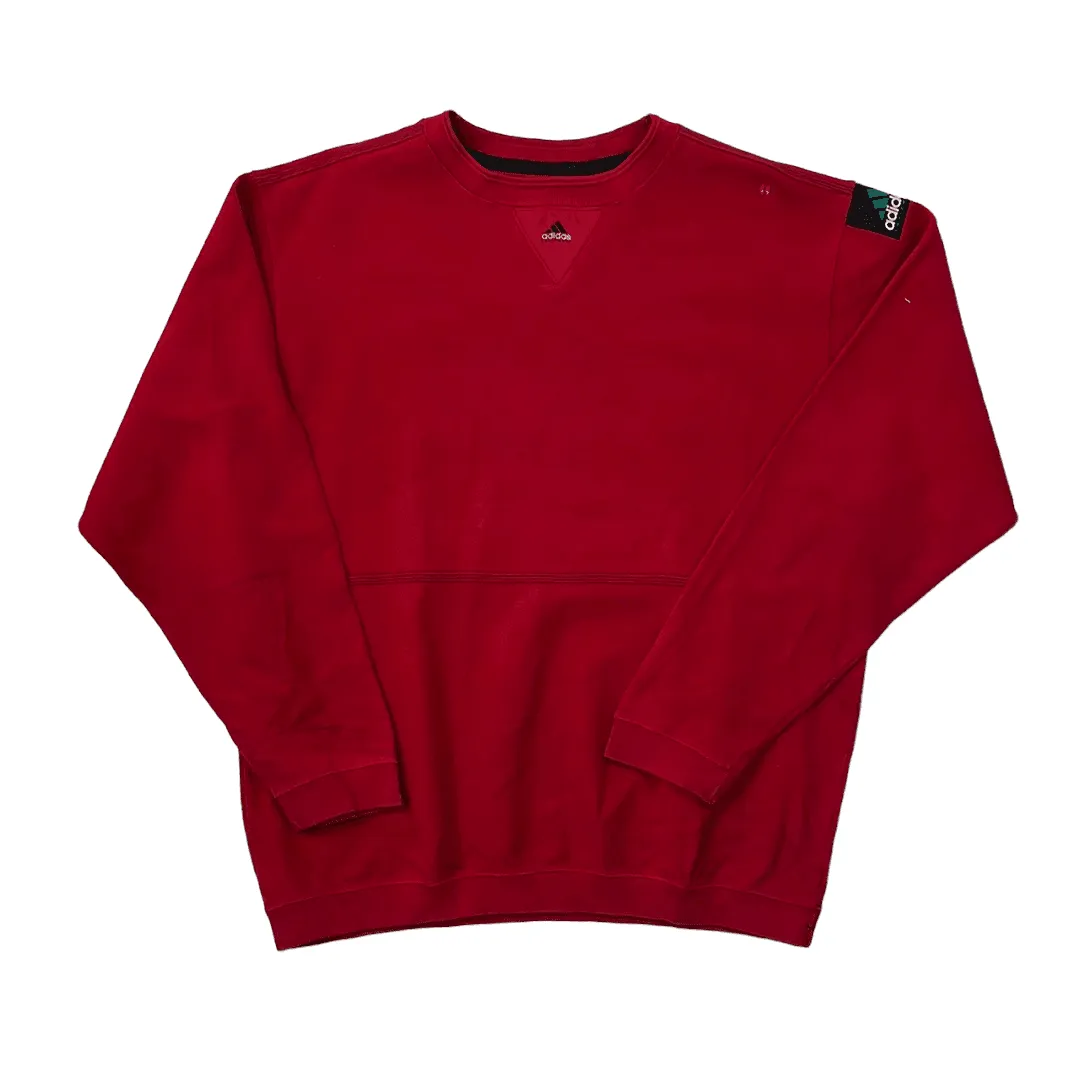 Vintage 90s Red Adidas Equipment Sweatshirt - Medium