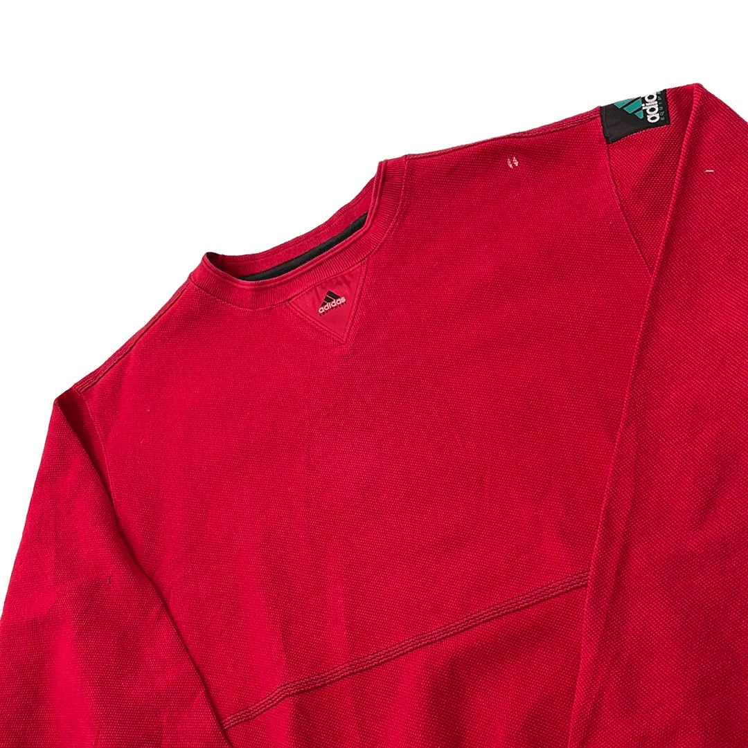 Vintage 90s Red Adidas Equipment Sweatshirt - Medium