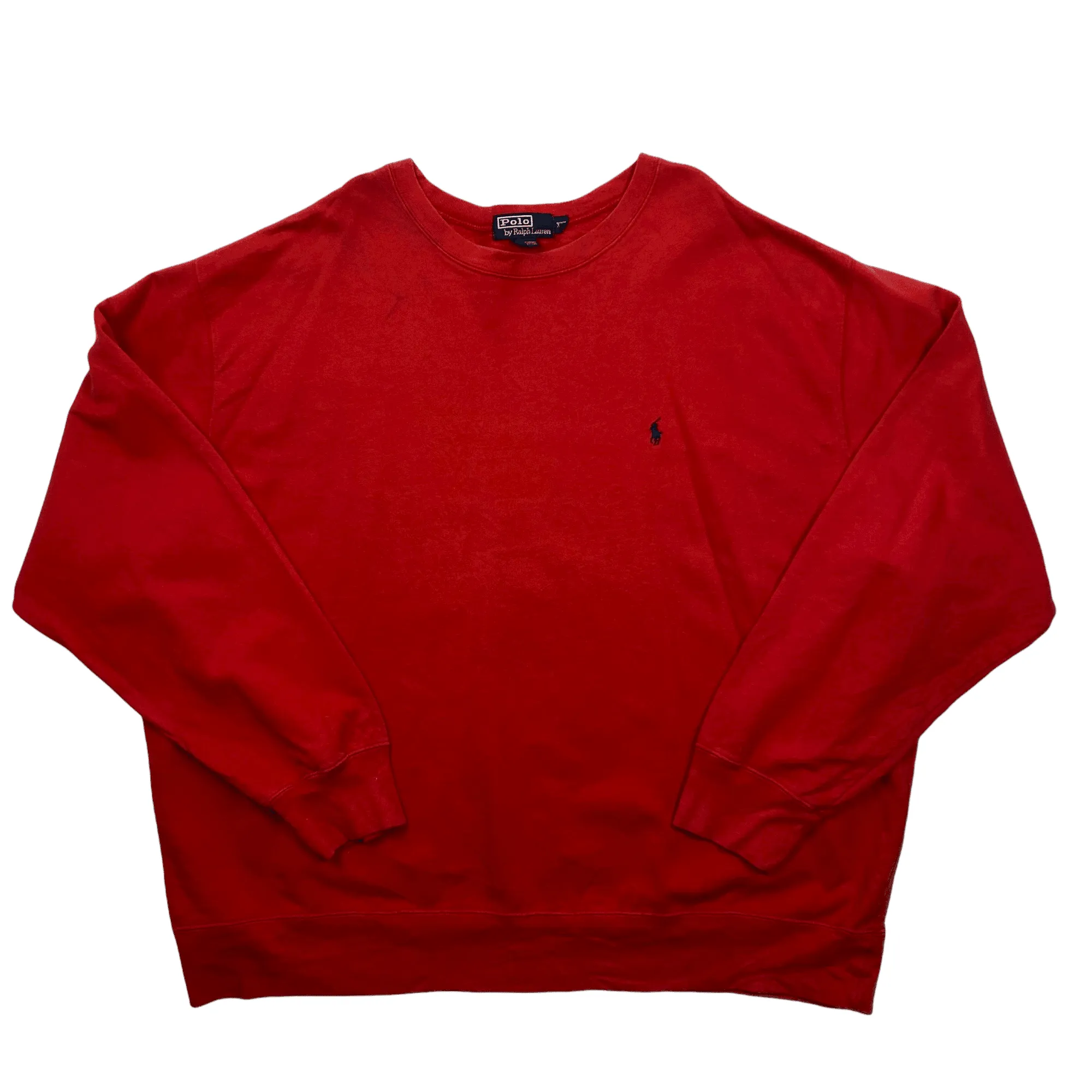 Vintage 90s Red Polo Ralph Lauren Sweatshirt - XXL