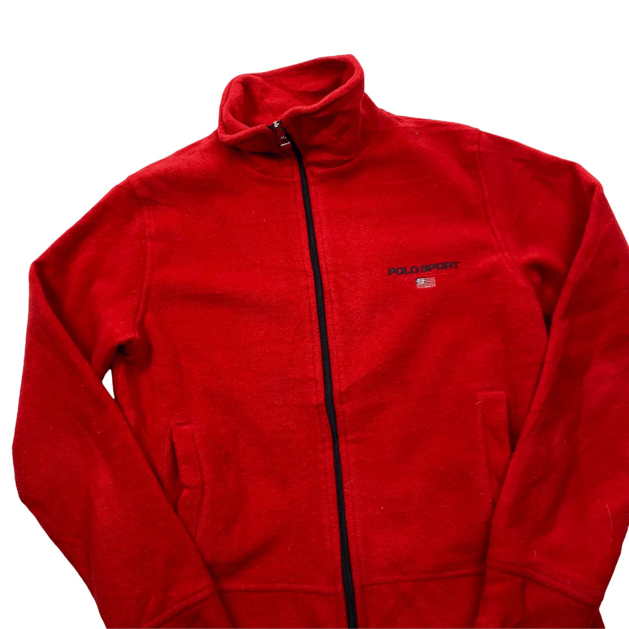 Vintage 90s Women’s Red Ralph Lauren Polo Sport Spell-Out Full Zip Fleece - Small