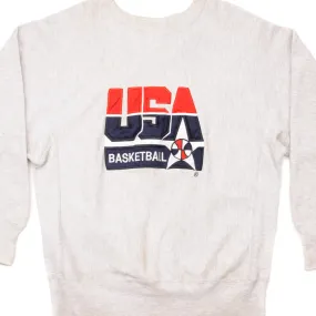 VINTAGE CHAMPION REVERSE WEAVE USA BASKETBALL SWEATSHIRT 1990-MID 1990'S SIZE LARGE MADE IN USA