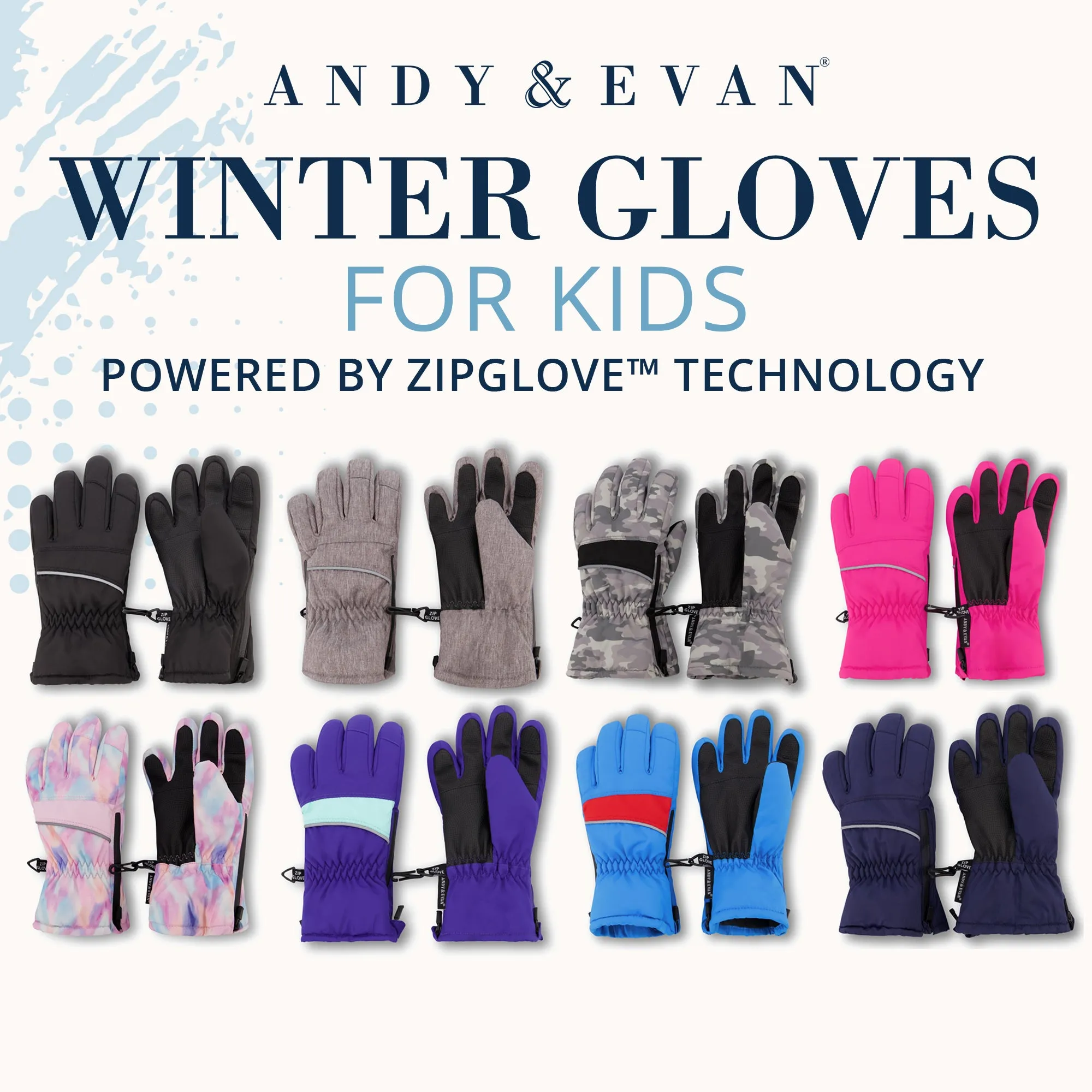 Winter & Ski Glove powered by ZIPGLOVE TECHNOLOGY | Grey