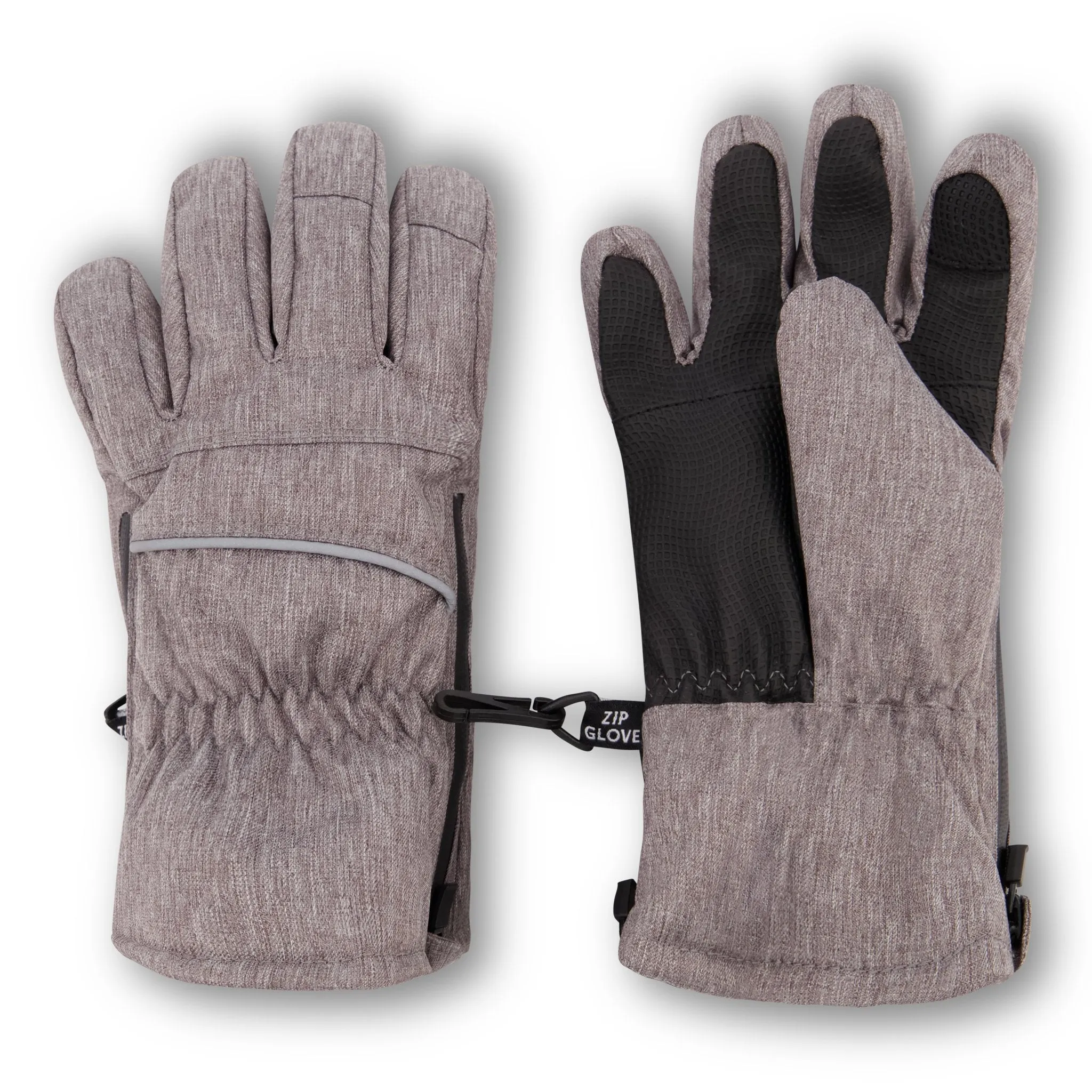 Winter & Ski Glove powered by ZIPGLOVE TECHNOLOGY | Grey